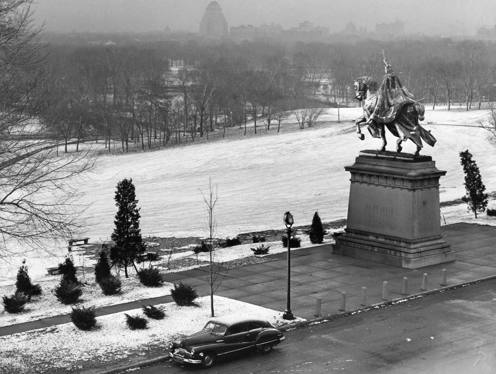 Look Back: King Louis IX statue on Art Hill